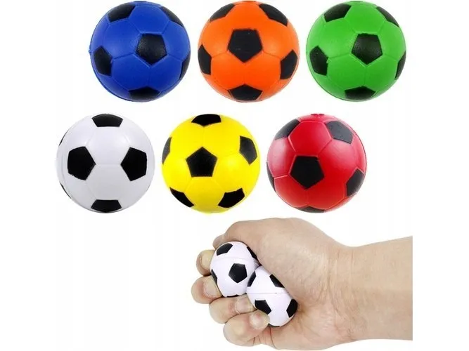 LeanToys stressballer til å sprette tilbake sett 12 stk fargerike 6,5 cm