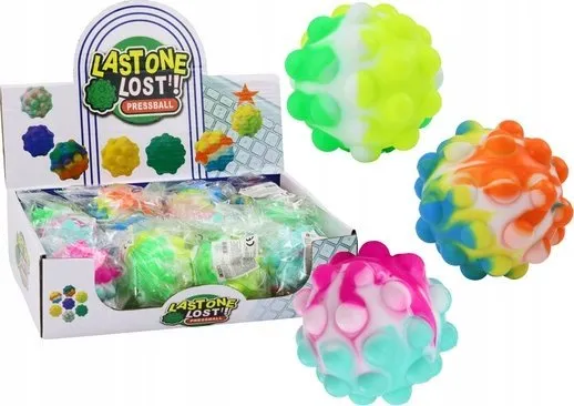 LeanToys sensorisk ball med knopper og lys 6 cm
