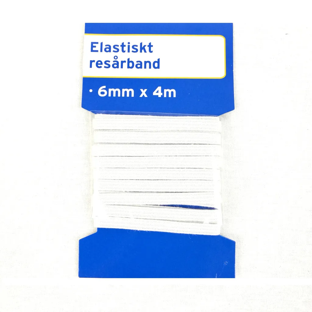 Elastisk bånd 4 meter x 6 mm