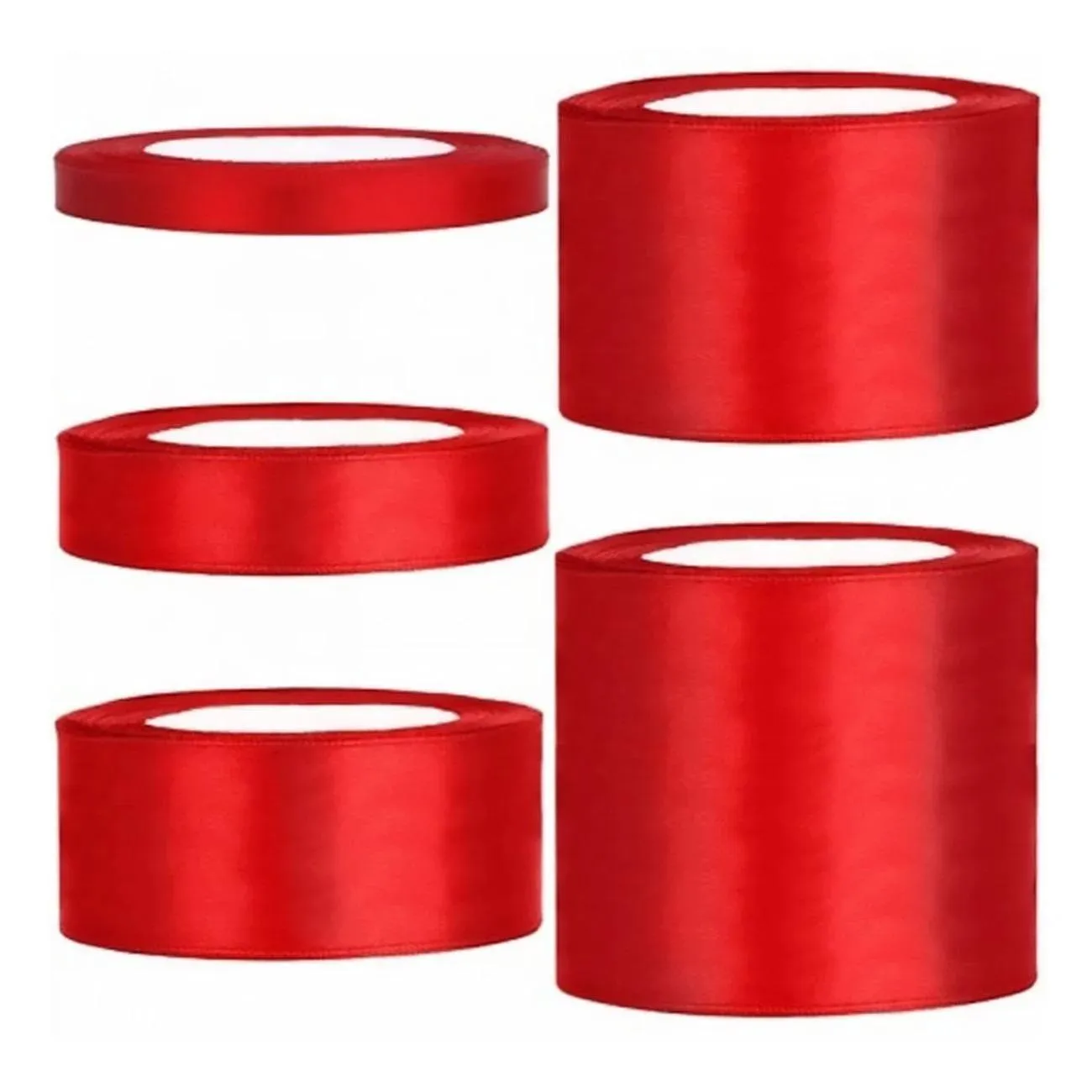 2-Pak - Satinbånd / Bånd – Jul - 3mm x 50m