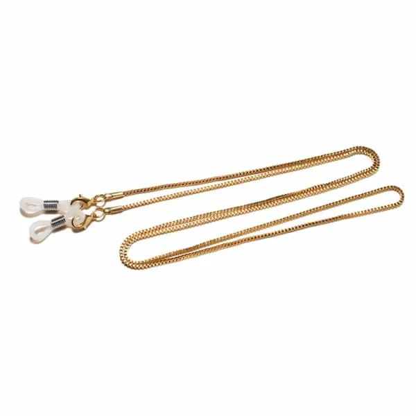 Senils String Box Chain Egelassed Erellass Cord Neck Chain Gold