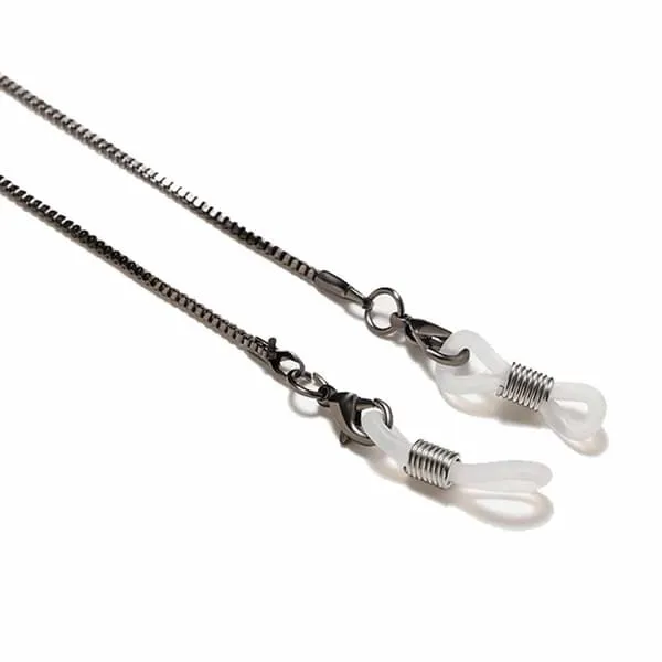 Senile String Box Chain Egelassed Erelass Cord Neckline - Svart