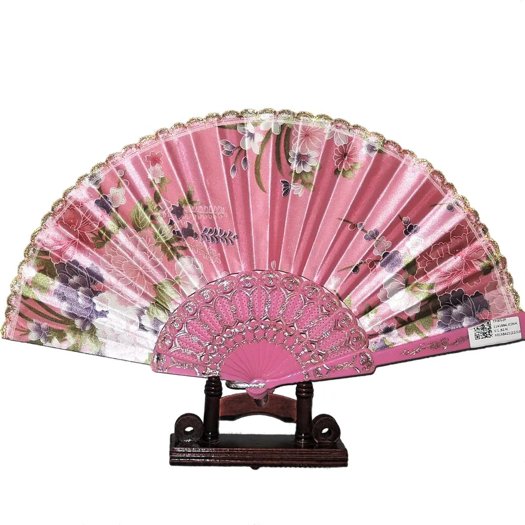 Vifte - Chiffonblomster med plastbunn - Rosa