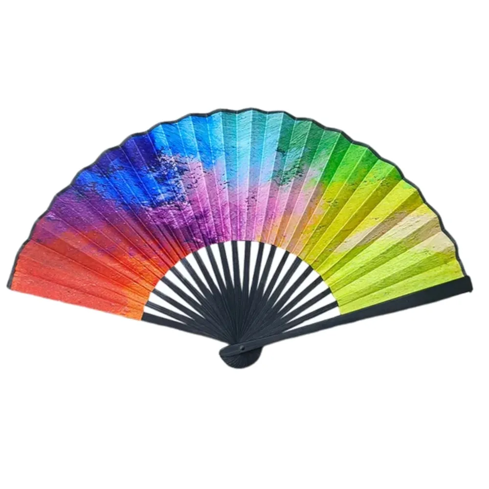 Vifte - Medium 23 cm - Skimrende regnbue