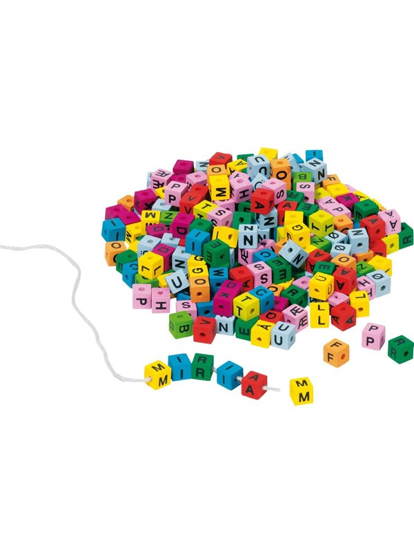 Goki Wooden Letter beads-color 300st.