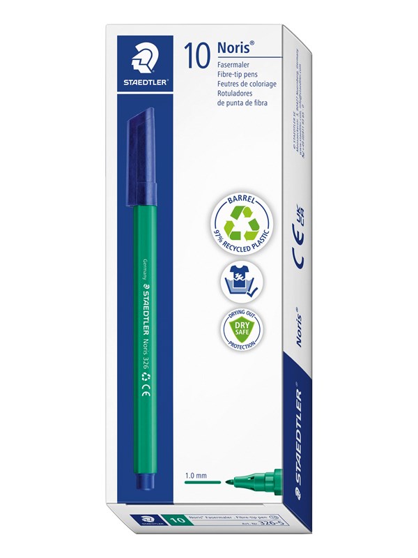 Staedtler Fibre-tip pen Noris.10 pcs green