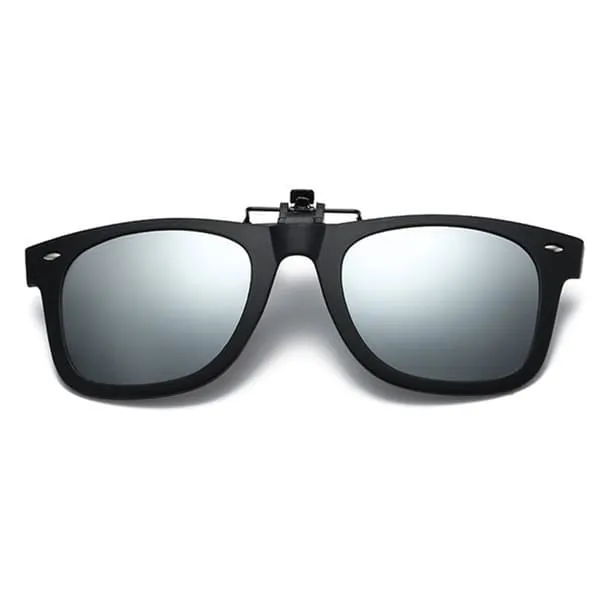 Clip-on Wayfarer solbriller speilglass for eksisterende briller