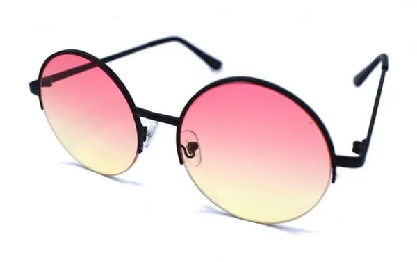 Runde solbriller Rosa/gule