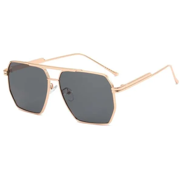 Moderne Pilot Aviator solbriller gull