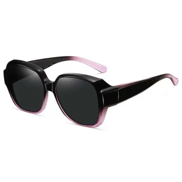 Polarized Suncovers Solbriller Over Glasses Sort/lilla