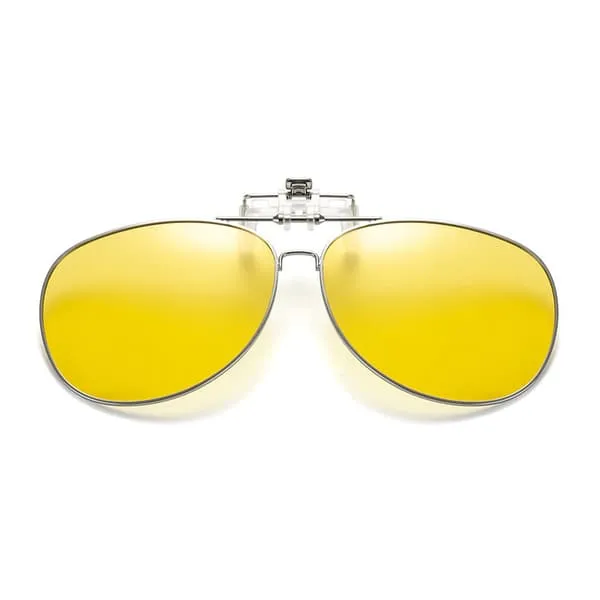 Flip Up Polarized Pilot Clip-On solbriller Metal Night Vision