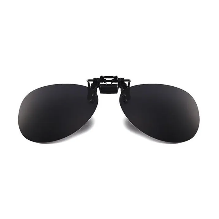 Oval briller klips på / flip up polarisert UV