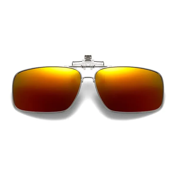 Sammenleggbare metallklipssolbriller Flip Up Red