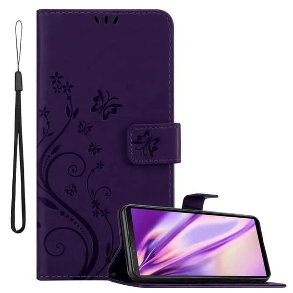Deksel til Sony Xperia 10 III Lommebokdeksel i blomster design med magnetisk lukking, stativfunksjon og kortplasser