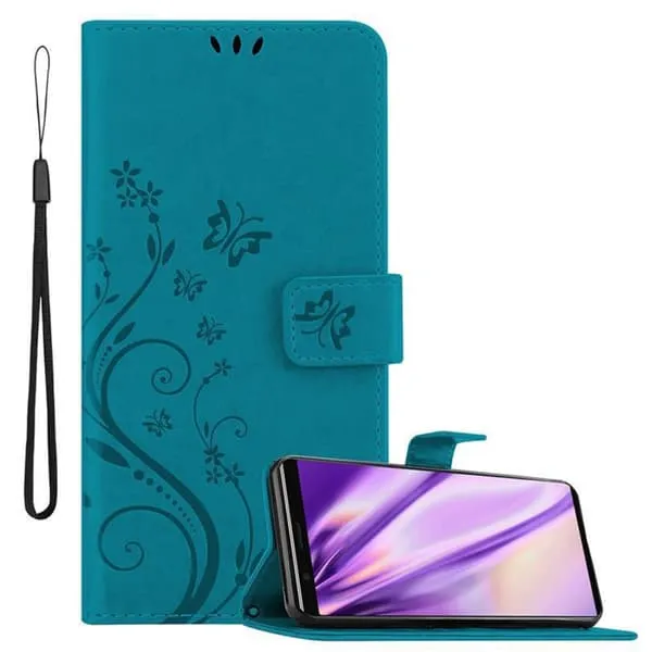 Deksel til Sony Xperia 5 Lommebokdeksel i blomster design med magnetisk lukking, stativfunksjon og kortplasser