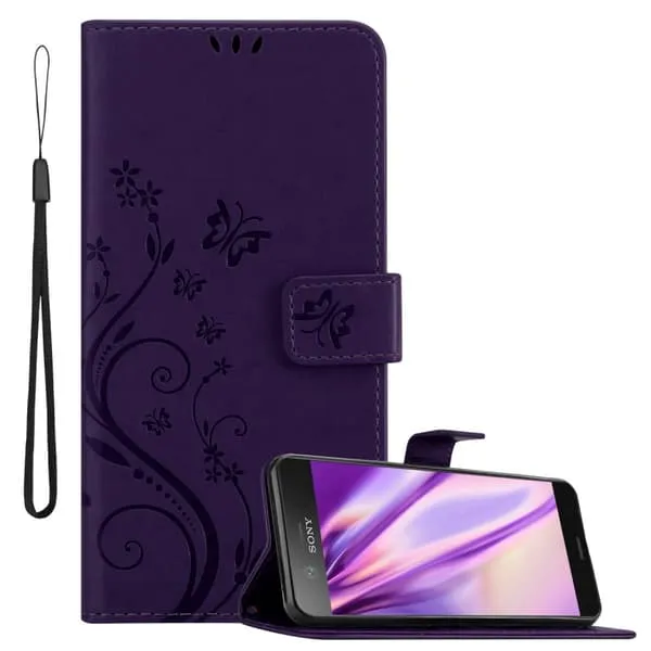 Deksel til Sony Xperia XZ1 COMPACT Lommebokdeksel i blomster design med magnetisk lukking, stativfunksjon og kortplasser