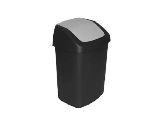 Curver Swing-Top, 10 l, Rektangulær, Plast, Sort, Grå, Plast, 246 mm