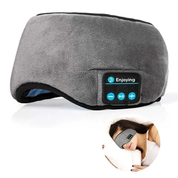 Soft Sleep Hodetelefoner - Sovemaske med Bluetooth Hodetelefoner Grå