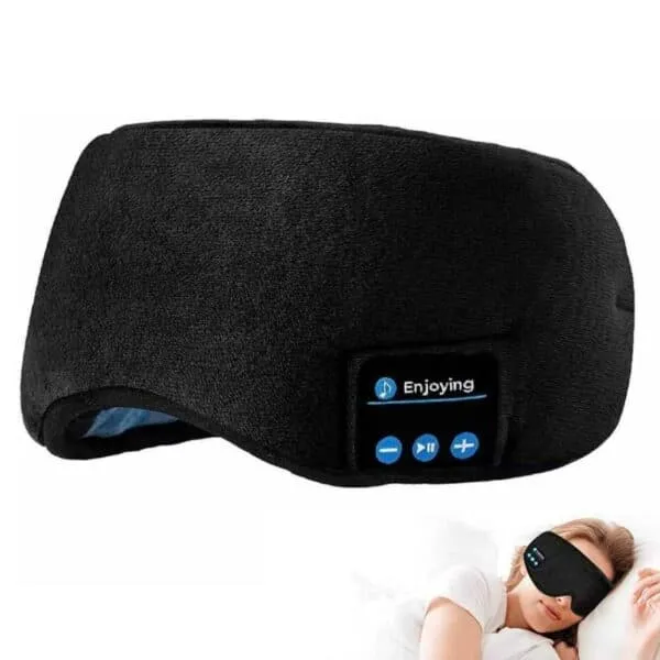 Myk sovemaske med Bluetooth -hodetelefoner - sovende hodetelefoner
