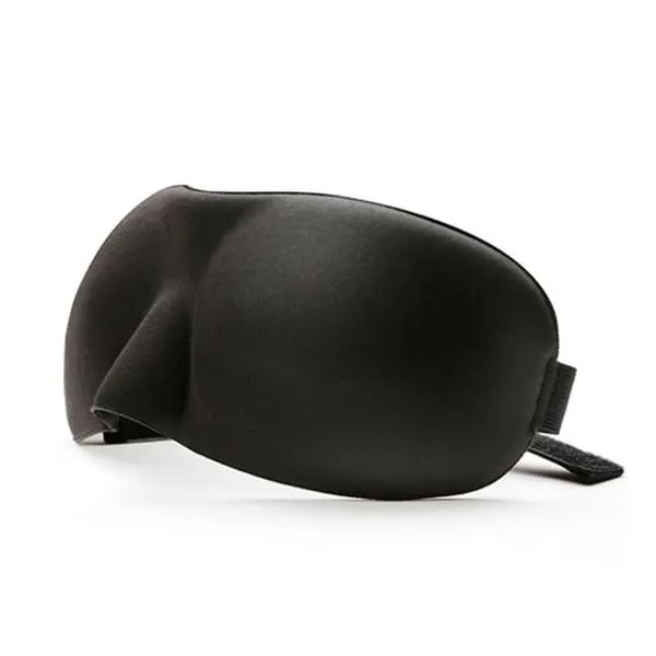 Fin 3D -skum Sleeping Mask Eye Mask for Flight Travel (Black)