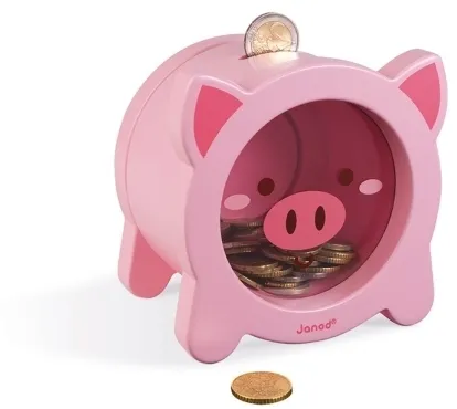 Janod Pig Sparegris av tre