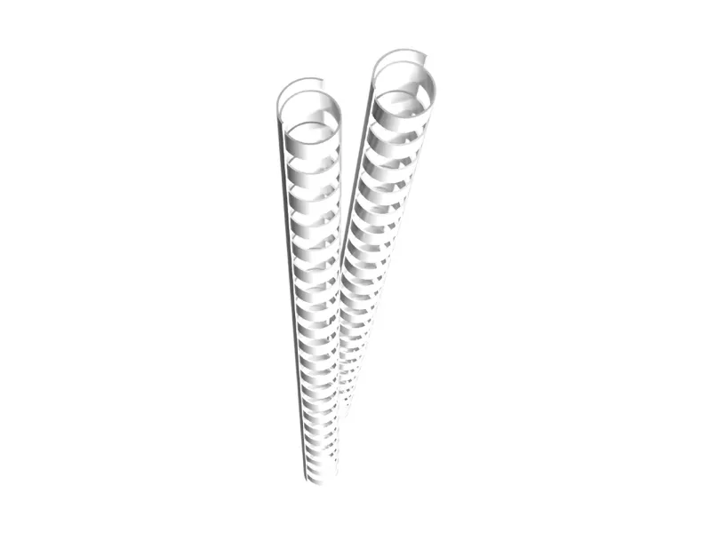 Genie 12381 - Innbindingsrygg - Hvit - 85 ark - Plast - 1,2 cm - 120 mm