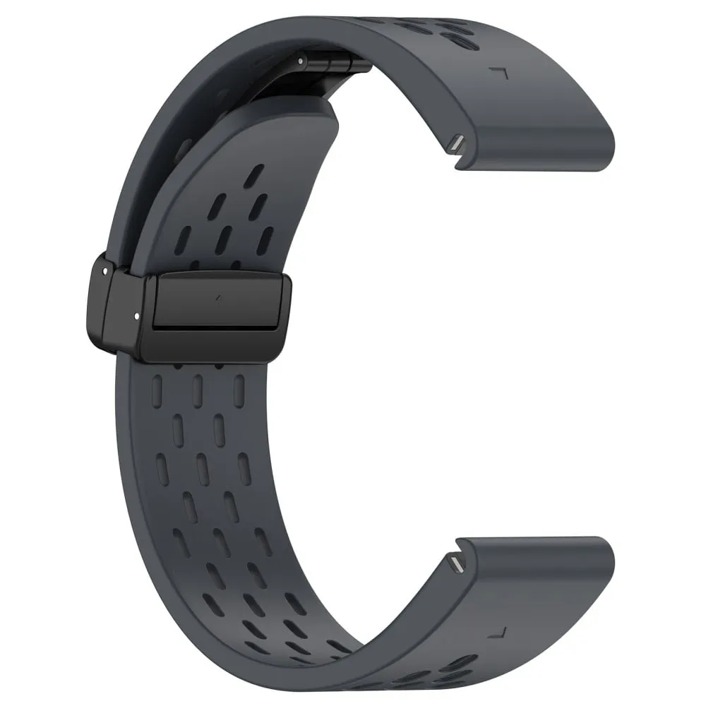 Garmin Fenix 7 / Forerunner 965 / 955 / 945 / 935 Armbånd 22mm Silikon Pustende Armbånd - Grå