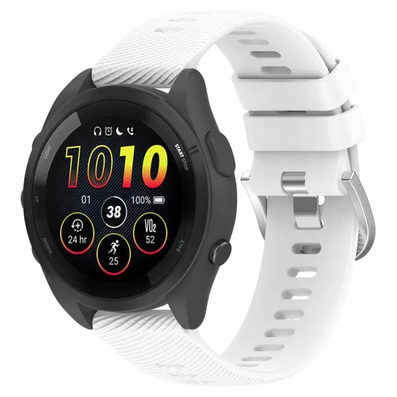 Pure klokkereim til Garmin Forerunner 265 - Vit
