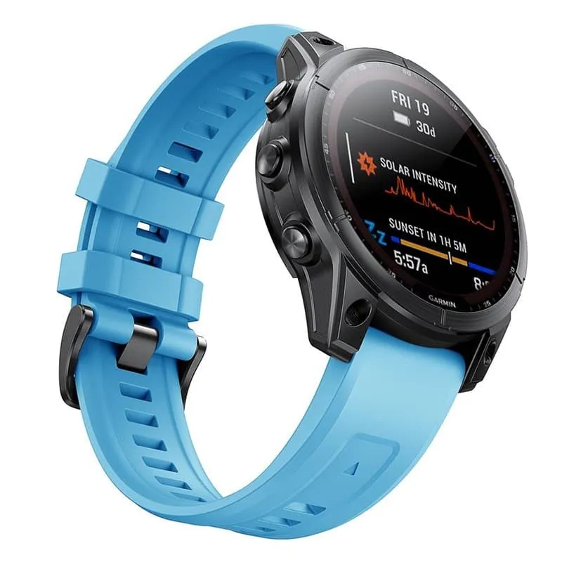 Sport klokkereim til Garmin Fenix 7X - LyseblÃ¥