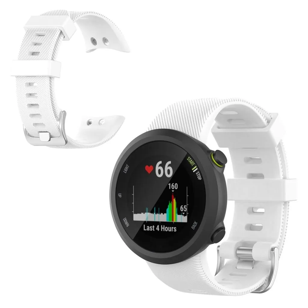 Garmin Forerunner 45/45S silikonarmbånd - Hvit