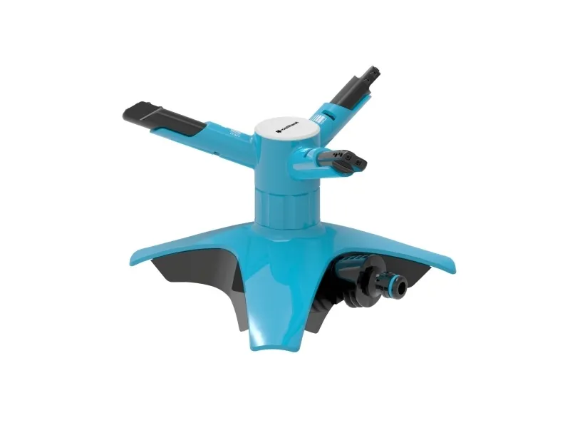 CELLFAST 53-460, Roterende sprinkler, 250 m², 6 stang, Sort, Blå