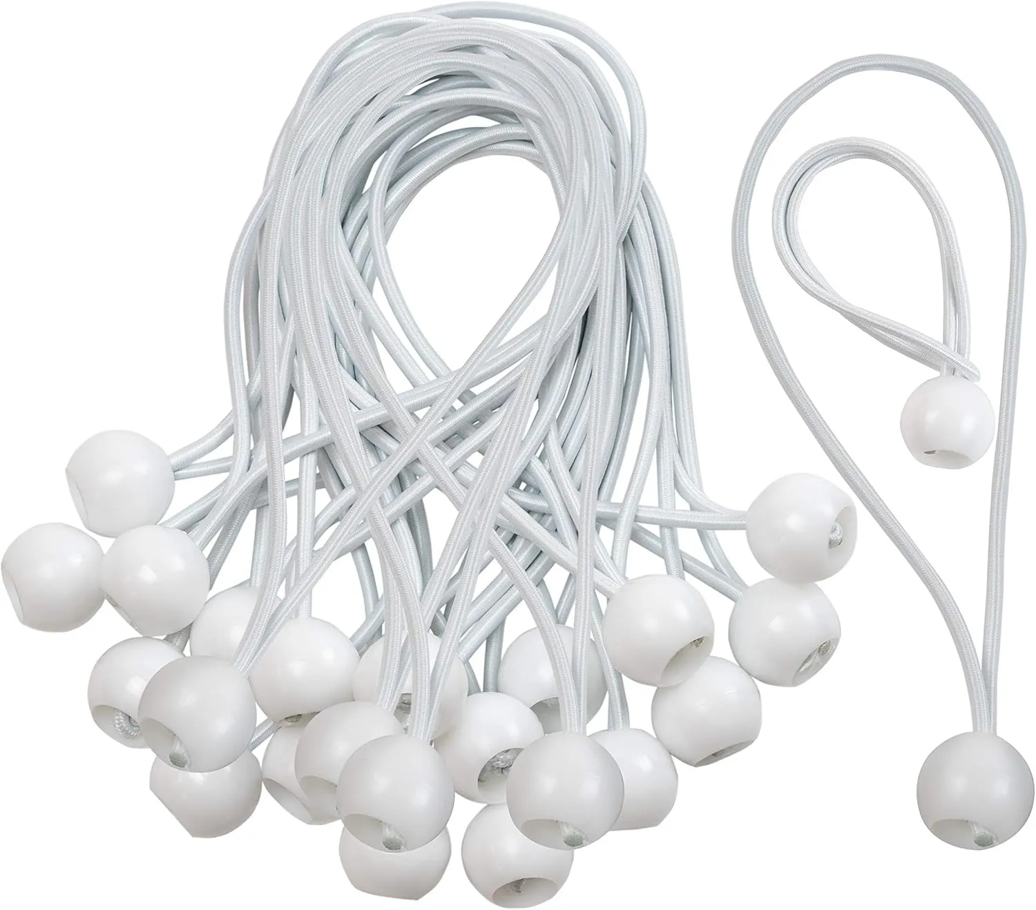 Elastiske festebånd - Strikker med kuler - 10-Pack