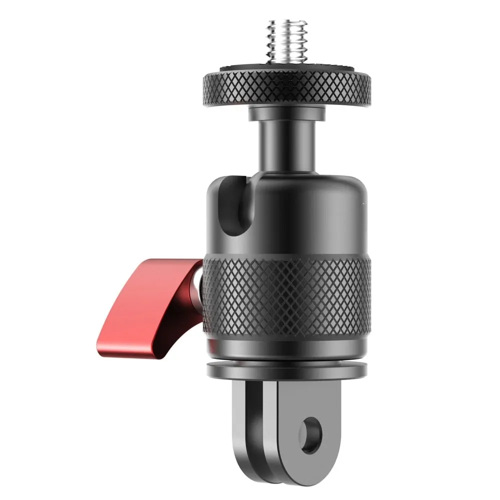 AL36 GoPro Hero 13 / Hero 12 / Insta360 X4 360 Degree Rotating Aluminum Alloy Camera Mount Adapter
