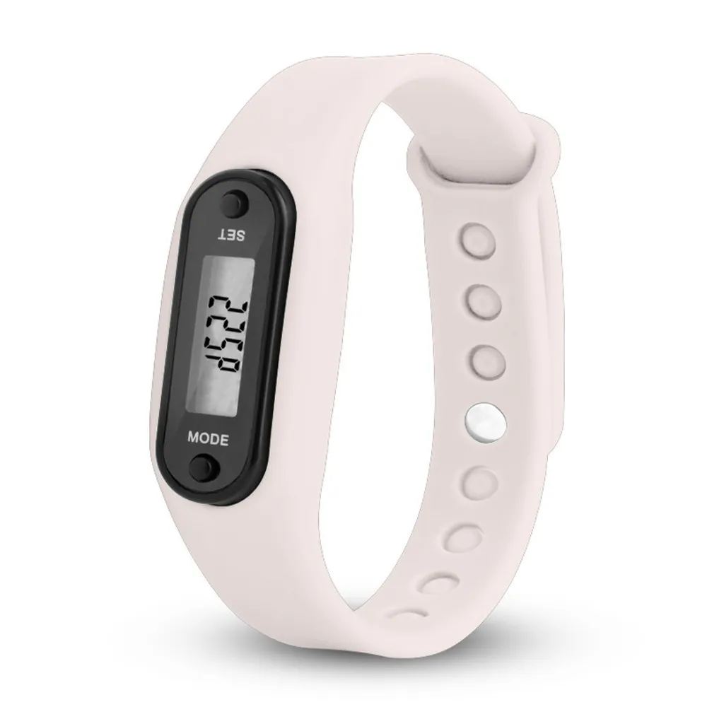 Type B Pedometer Pedometer Klokkemodell Komfortabel å ha på seg - Hvit