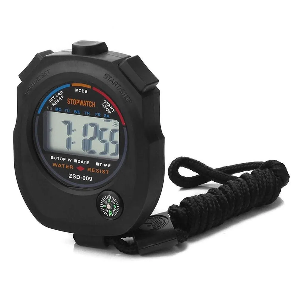 Sport Digital Timer Timer Stoppeklokke LCD - skjerm Svømme løping
