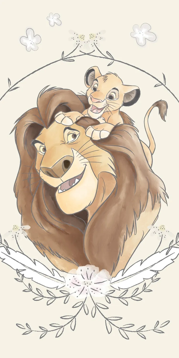 Disney Løvenes Konge Simba Badehåndkle, Strandhåndkle 70x140cm