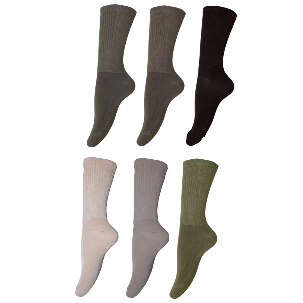Mens Bamboo Non-Binding Extra Wide Socks (6 Pairs)
