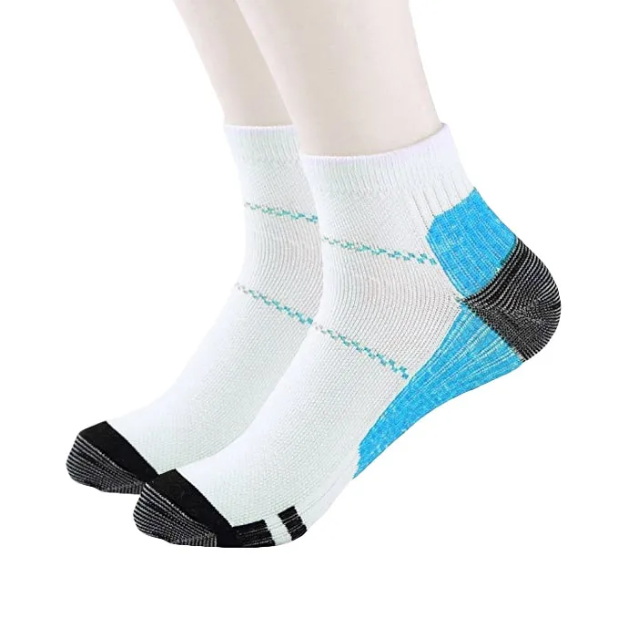Unisex ankelsokker med kompresjon - L / XL - Blå