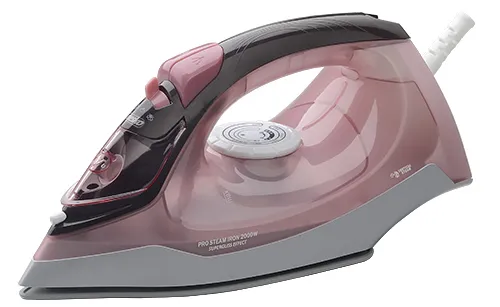 Mesko Home MS 5028, Tørr & dampstrykejern, Keramisk strykesåle, Grå, Rosa, Hvit, Innebygget, 2600 W, 2600 W