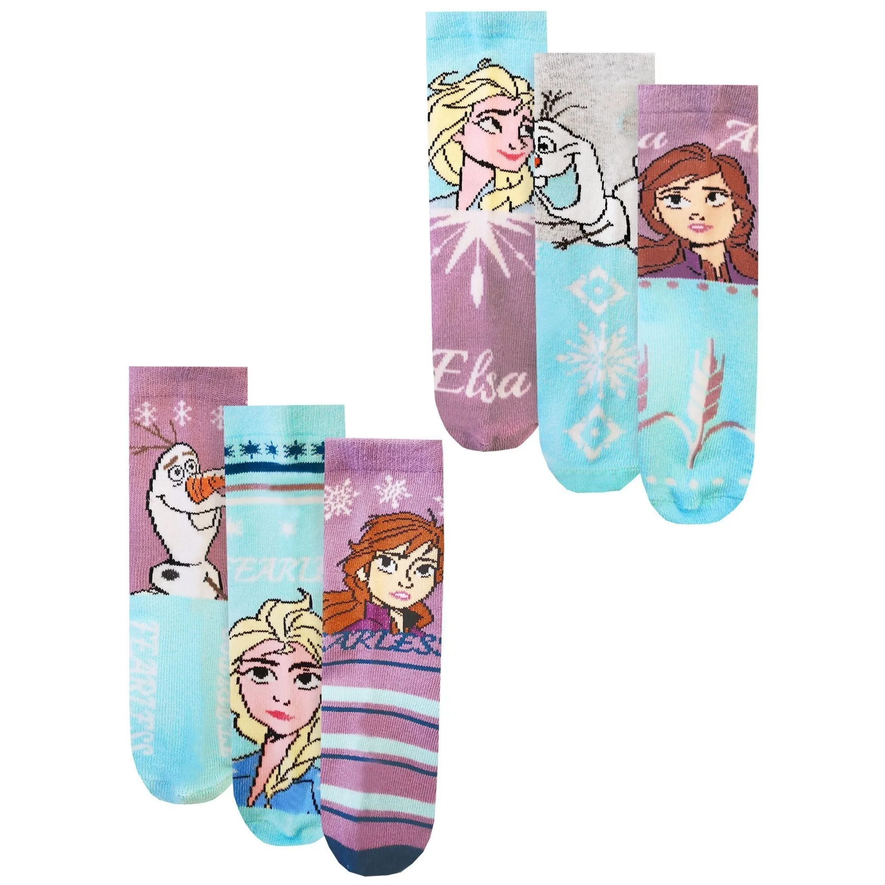 Frozen Girls Character Socks (Pack of 6)