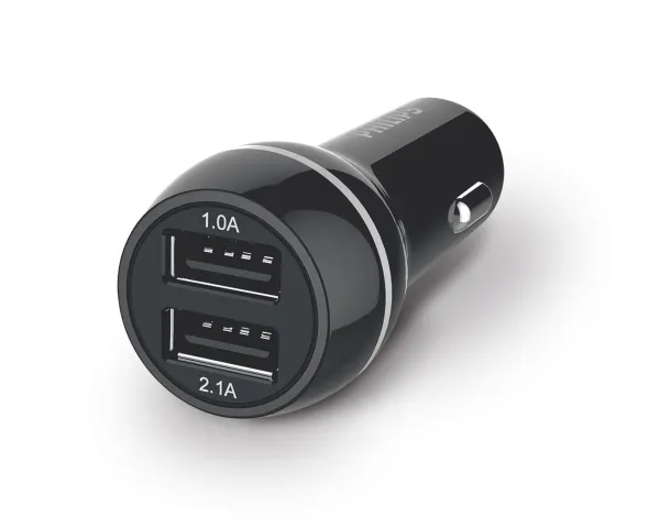 Philips USB-billader DLP2357/10, Automatisk, Cigartenner/lighter, 5 V, Sort