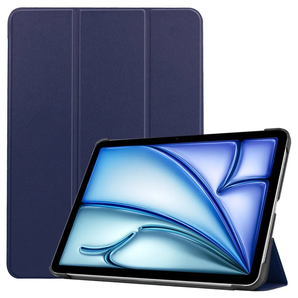 Til iPad Air 11 (2024) Slim Fit Tri - Foldbart Deksel - Mørkeblå