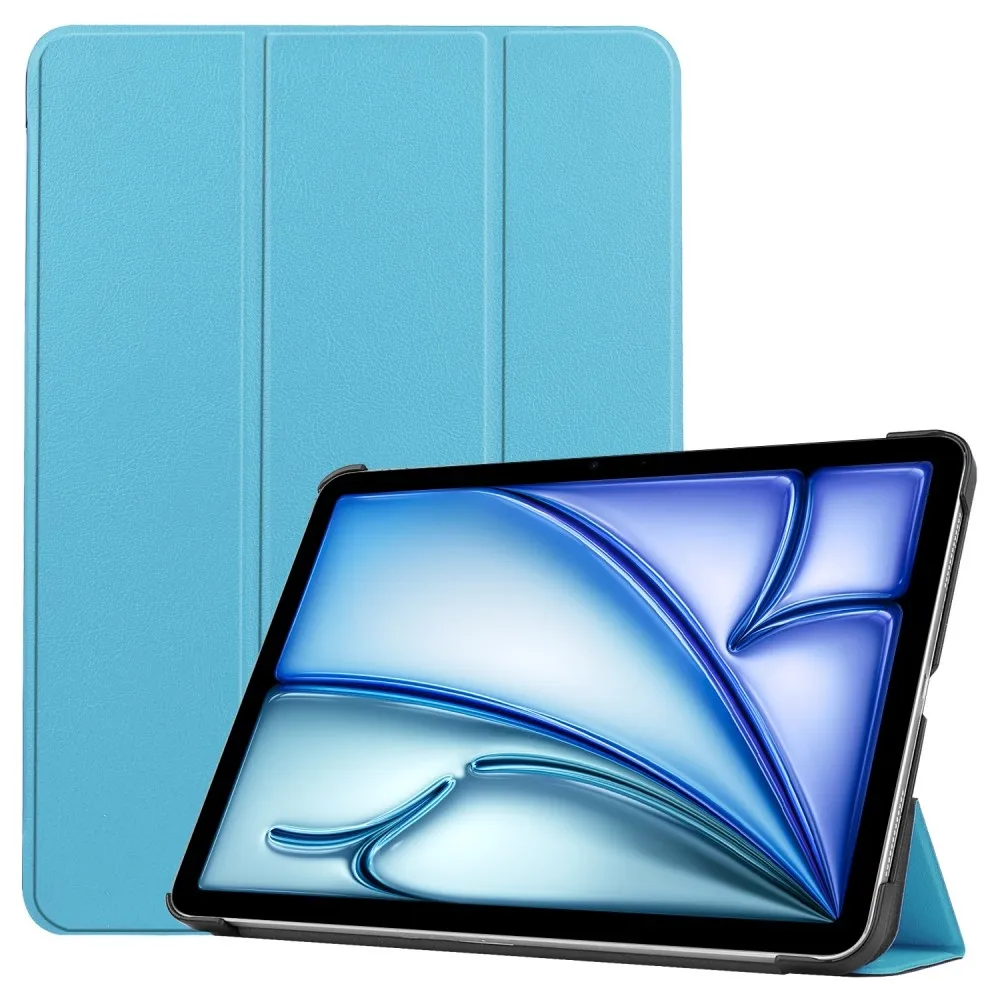 Til iPad Air 11 (2024) Slim Fit Tri - Foldbart Deksel - Lyseblå