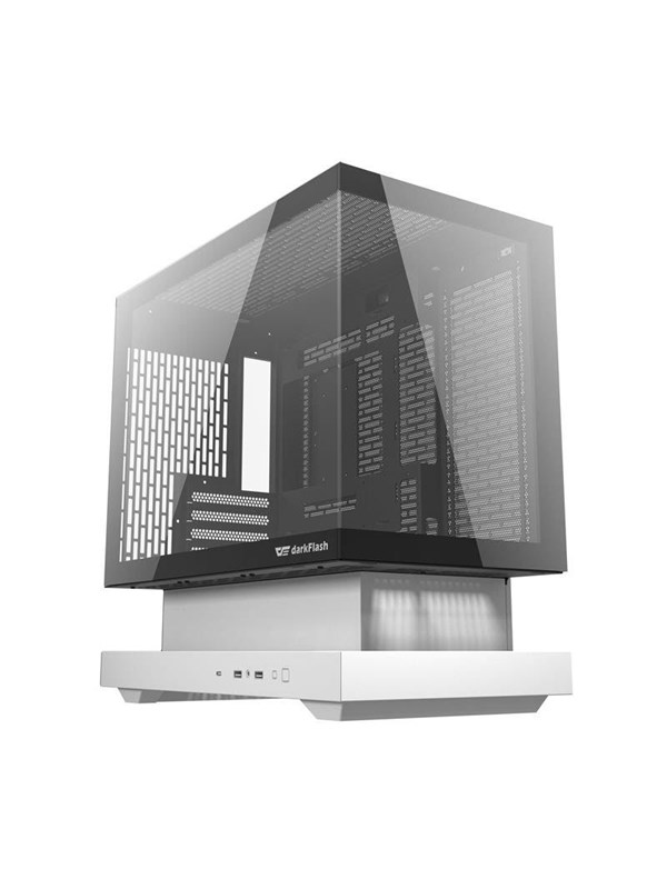 Darkflash F1 Computer Case with 6 ARGB Fans - Kabinett - Hvit