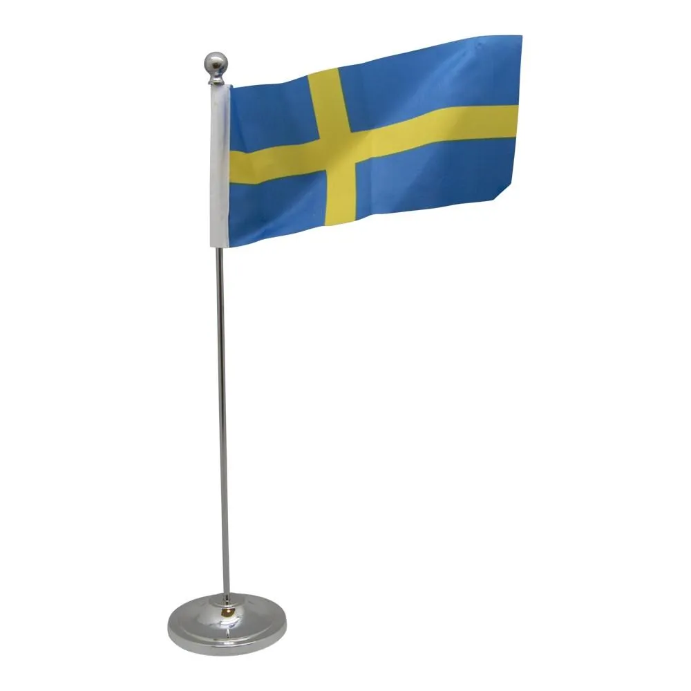 Bordflagg / Svensk Flagg - Sverige - i Metall