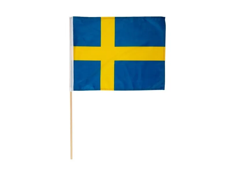Svensk flag på pind, 40 x 30 cm