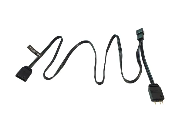 Phanteks PH-CB-DRGB3P_MB, 3-pin, 2 x Molex (3-pin), Rett, Rett, Sort, Hovedkort