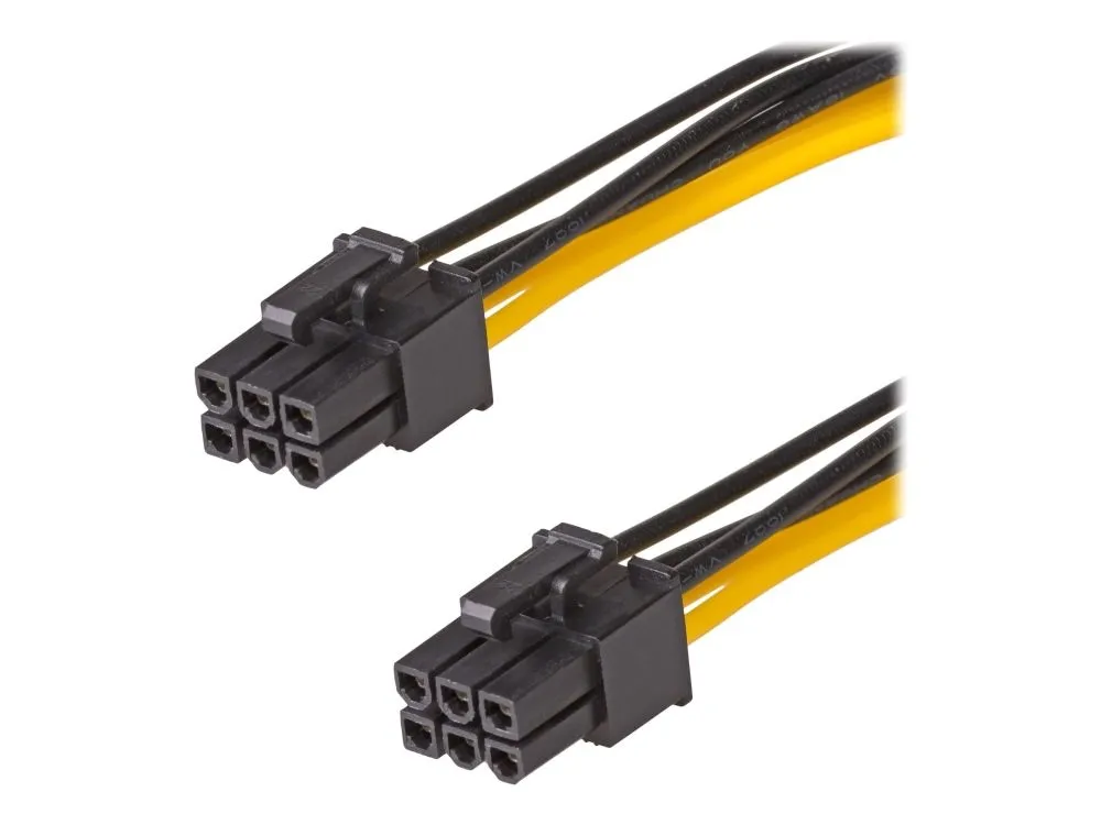 Akyga AK-CA-49 - PCI Express adapterkabel - 6-pins PCIe-strøm (hunn) til 6-pins PCIe-strøm (hunn) - 40 cm