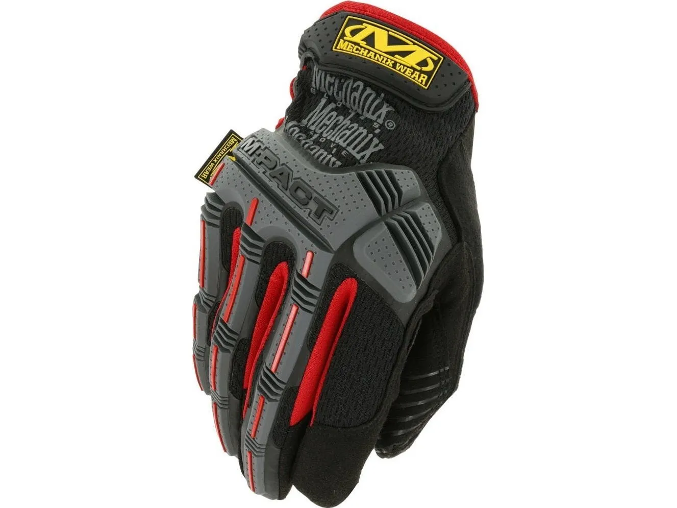 Mechanix Wear hansker M-Pact® 52 svart/rød XXL. Borrelås, TrekDry®, kunstlær, håndflate, knokebeskyttelse, Armortex®, D30® vibrasjonsbeskyttelse