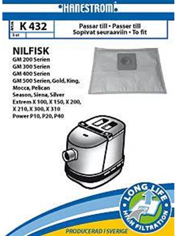 hanestroem Vacuum Cleaner Bags K432